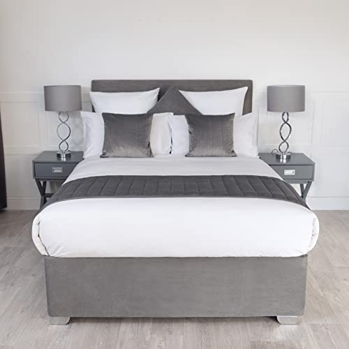 Belledorm Box Spring Cover - Transform Your Bed with This Fully Elasticated Faux Suede & Stretch Wrap-Around 4 Sides Bed Skirt (Charcoal, Queen/Queen XL) - Image 3