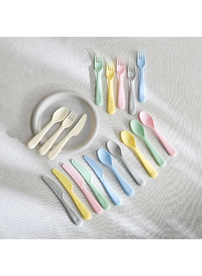 Home Box Ela 18-Piece Knife with Fork and Spoon Set 16.3 x 3.3 cm