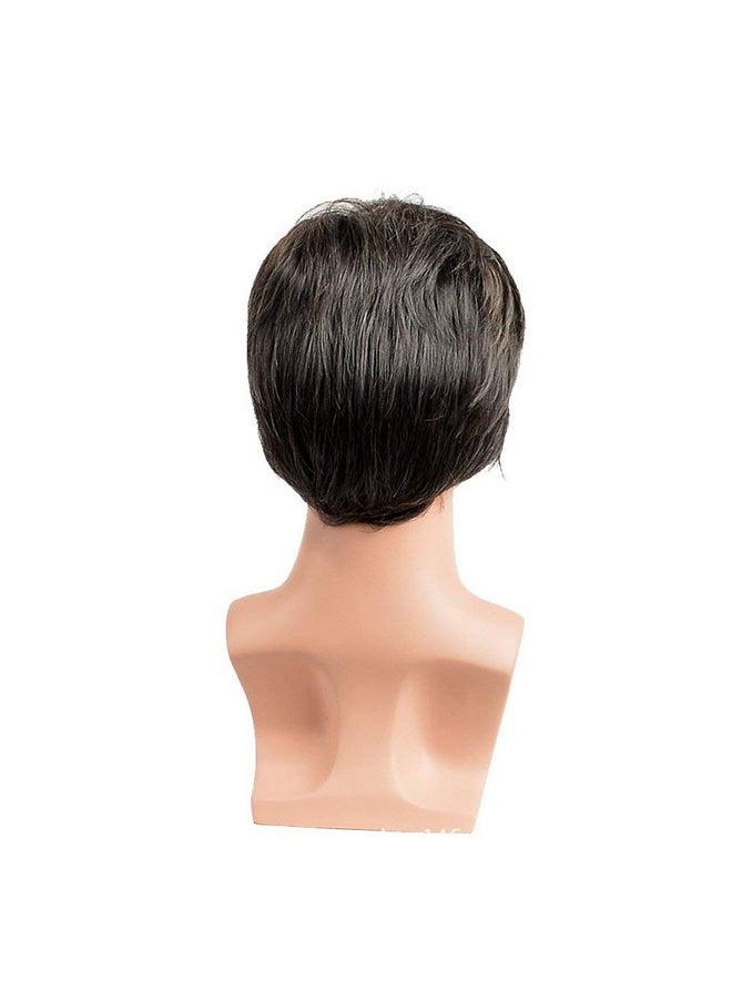 Royalfirst Royalfirst Mens Short Straight Heat Resistant Synthetic Hair Wigs Natural Looking Wig  - Image 4