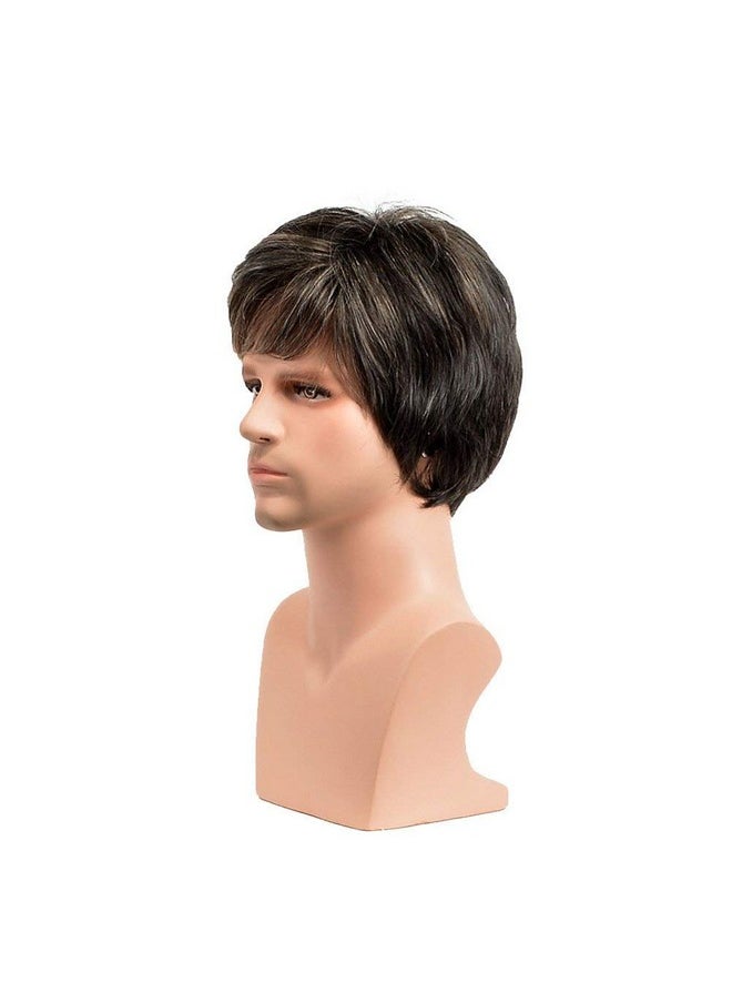 Royalfirst Royalfirst Mens Short Straight Heat Resistant Synthetic Hair Wigs Natural Looking Wig  - Image 2