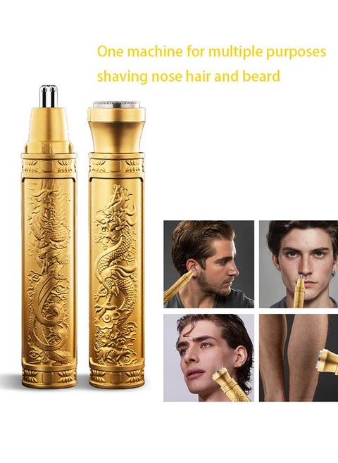 Gold nose hair trimmer rechargeable small shaving nose hair trimmer electric mini nose hair trimmer waterproof washable trimmer