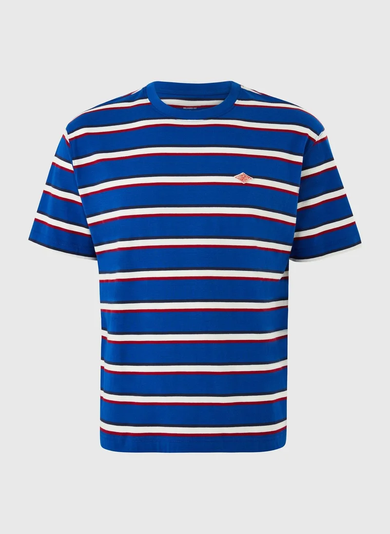 ماتلان Cobalt Blue Striped T-Shirt