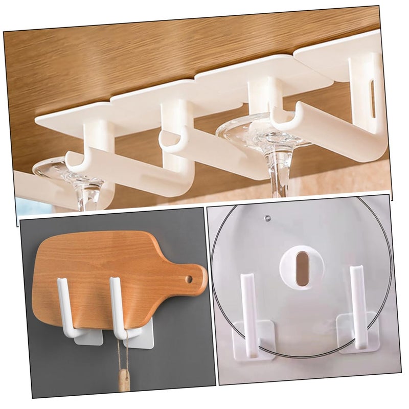 2 Pack Self Adhesive Wall Hooks Strong Hold No Drilling For Bathroom Kitchen Door - Image 5