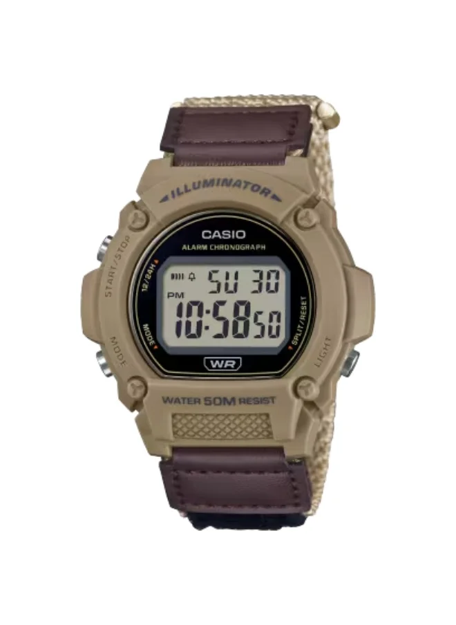 كاسيو Men's Cloth Digital Watch W-219HB-5AVDF - 47.1 mm