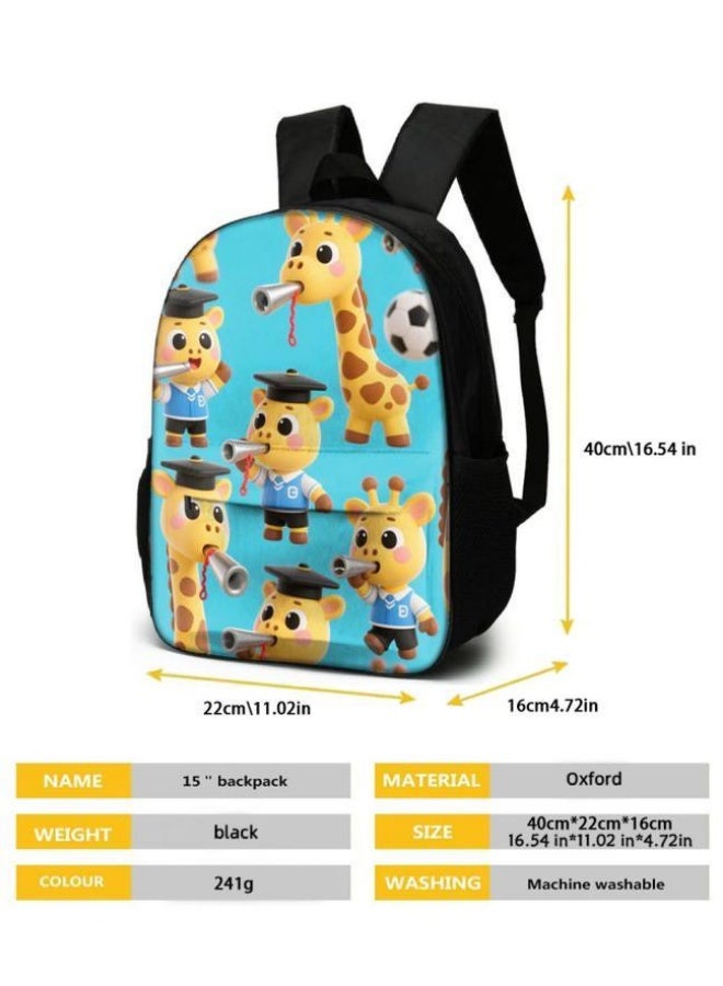 Unlock the new fashion of childish fun! Three-piece set of bags, cartoon elements for children and teenagers (students, children, friends' outings, mountain climbing, schooling, etc. can be used) - 35