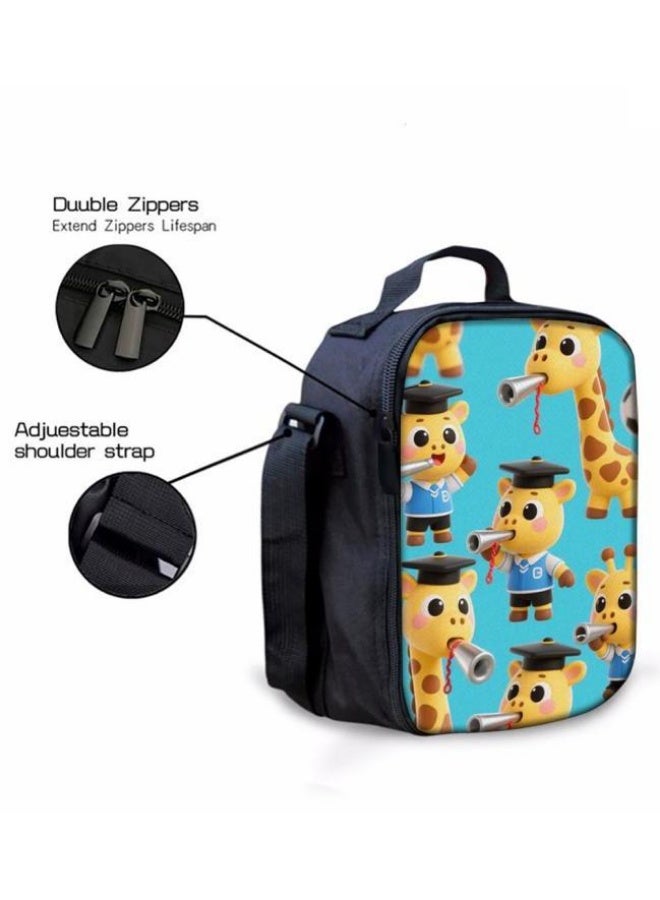 Unlock the new fashion of childish fun! Three-piece set of bags, cartoon elements for children and teenagers (students, children, friends' outings, mountain climbing, schooling, etc. can be used) - 35