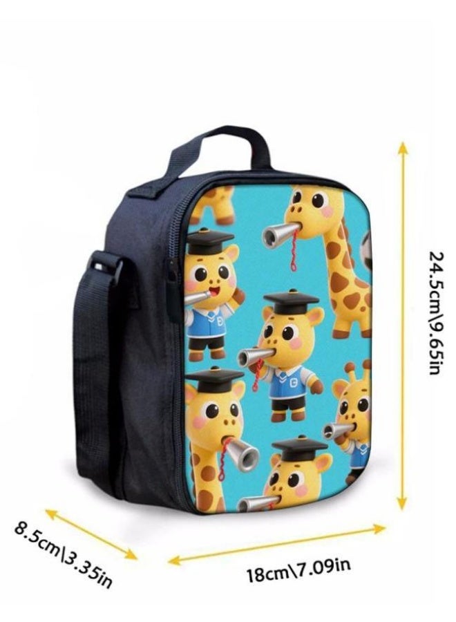 Unlock the new fashion of childish fun! Three-piece set of bags, cartoon elements for children and teenagers (students, children, friends' outings, mountain climbing, schooling, etc. can be used) - 35