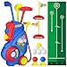 Jovizo Toddler Golf Set for Boys Girls 1 2 3 4 Years Old Kids Golf Clubs Set with Cart Putting Mat Outdoor Indoor Sports Toys Birthday Gift Blue - Image 2