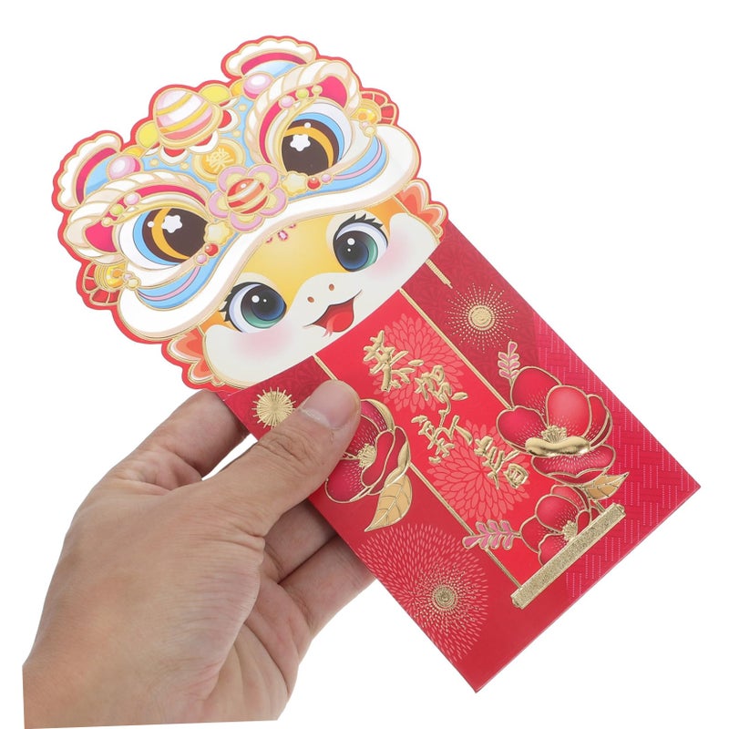6pcs Snake Theme Red Envelopes For Chinese New Year Lucky Money Packets Ample Space Cash - Image 4