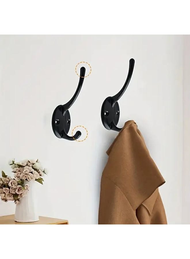 4 قطع خطافات أسود متعددة الاستخدامات لتعليق الملابس والمناشف ومستلزمات المطبخ والمفاتيح - Image 5