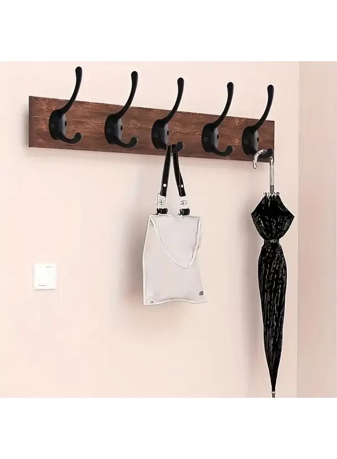 4 قطع خطافات أسود متعددة الاستخدامات لتعليق الملابس والمناشف ومستلزمات المطبخ والمفاتيح - Image 3