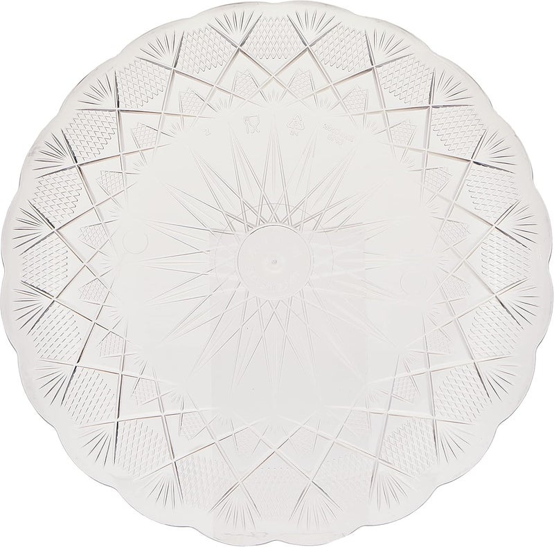 Soft n Cool Hotpack Elegant Crystal Clear Plastic Plates, 18cm | Disposable Serving Dishes for Parties & Events, 5-Piece - Image 3