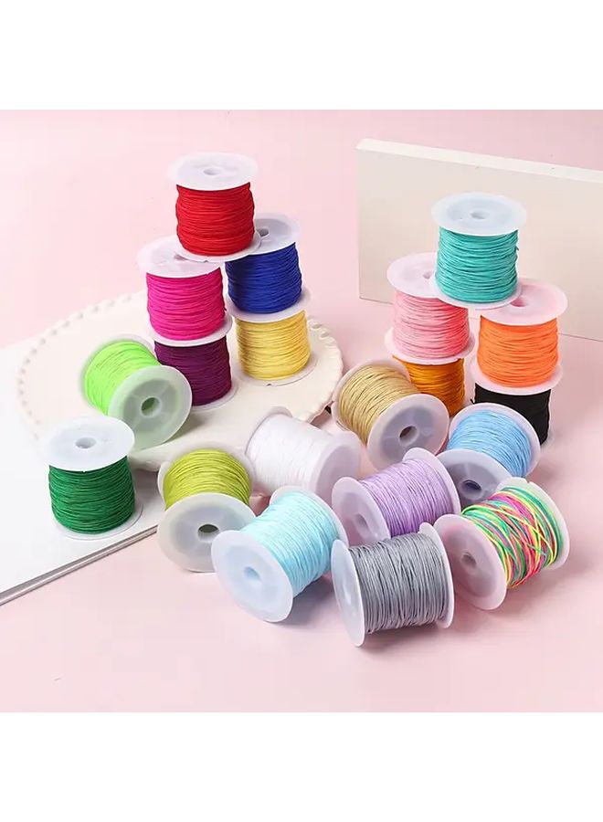 1 Roll 787.4 Inch 15 Black Sewing Thread 0.8mm Beaded Jewelry Making Supplies - Image 1