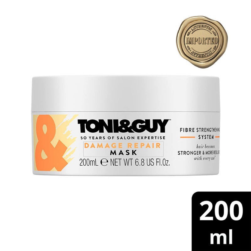 TONI&GUY Toni & Guy Damage Repair Mask for Intense Reconstruction Unisex, 6.8 Ounce - Image 2