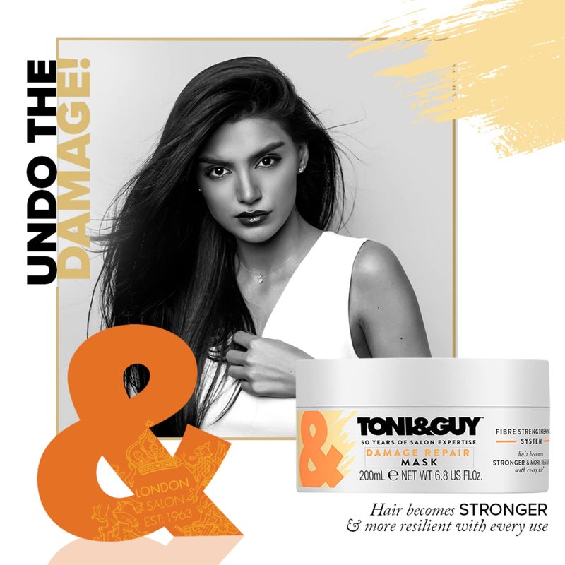 TONI&GUY Toni & Guy Damage Repair Mask for Intense Reconstruction Unisex, 6.8 Ounce - Image 4