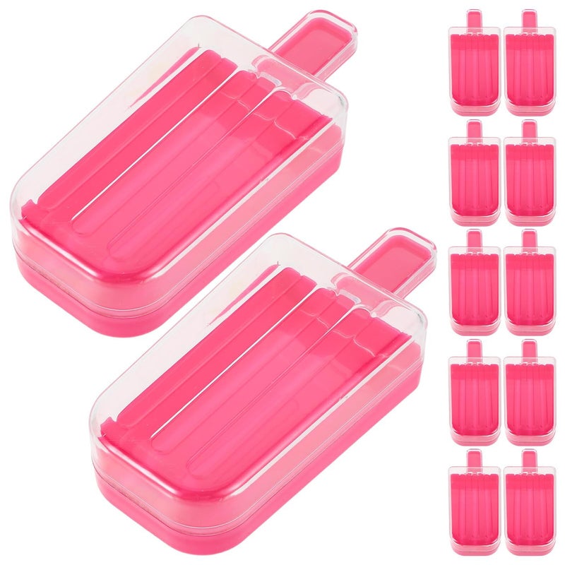 Plum Red Popsicle Shaped Mini Candy Boxes 12pcs For Wedding Party Favors - Image 2