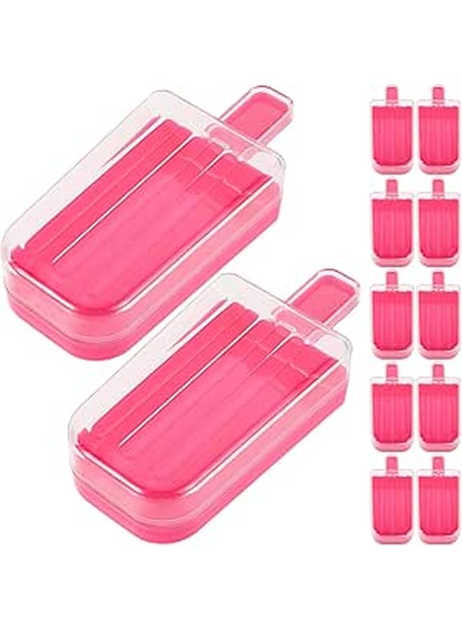 Plum Red Popsicle Shaped Mini Candy Boxes 12pcs For Wedding Party Favors - Image 1