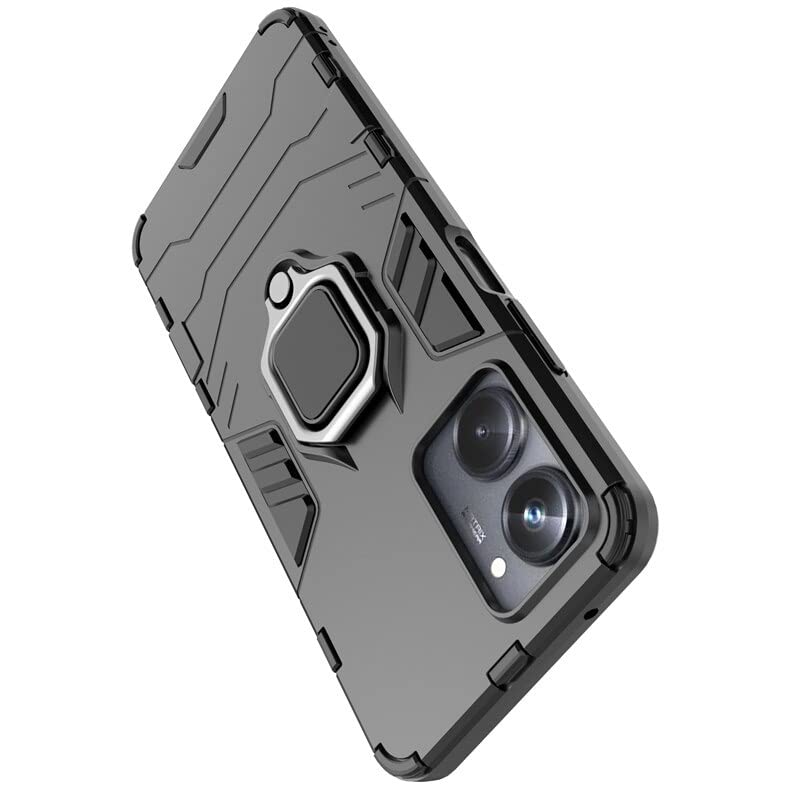 SPAZY CASE® Realme 10 Pro 5G Back Cover | Dual Layer Armor Defender Full Body Protective + PC Hybrid Kickstand Back Case for Realme 10 Pro 5G - Image 5