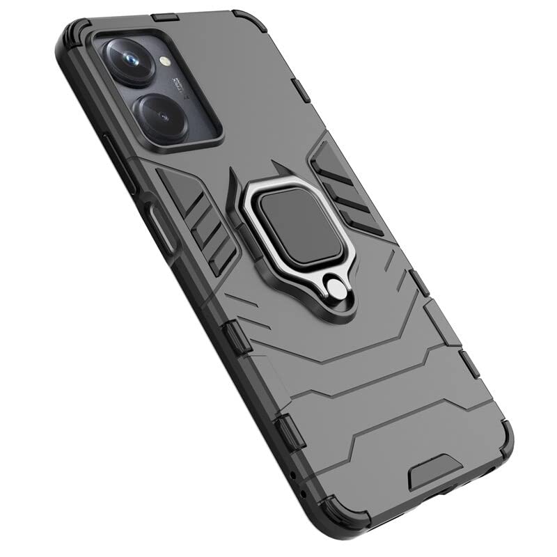 SPAZY CASE® Realme 10 Pro 5G Back Cover | Dual Layer Armor Defender Full Body Protective + PC Hybrid Kickstand Back Case for Realme 10 Pro 5G - Image 4