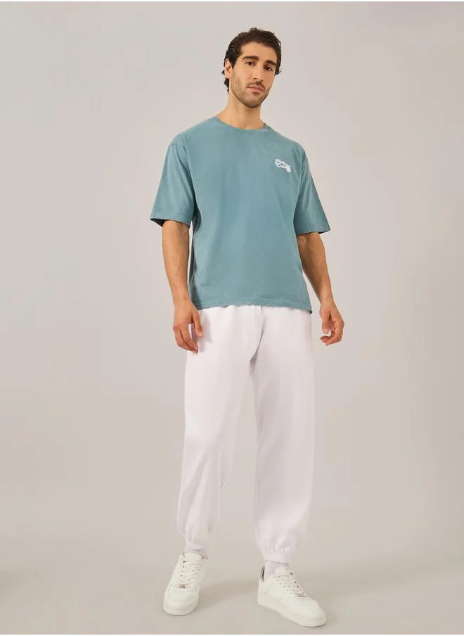 Styli Men White Solid Joggers