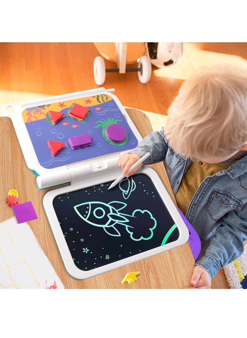 KASTWAVE - LCD Writing Tablet Drawing Pad for Toddlers,Learning Educational Toys,Magnetic Drawing Board,Doodle Sketch Pad for Toddlers,6-7 Inch LED Erasable Writing Tablet with Puzzle and Cards,Birthday - Image 1
