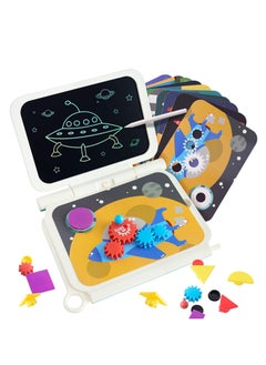 LCD Writing Tablet Drawing Pad for Toddlers,Learning Educational Toys,Magnetic Drawing Board,Doodle Sketch Pad for Toddlers,6-7 Inch LED Erasable Writing Tablet with Puzzle and Cards,Birthday