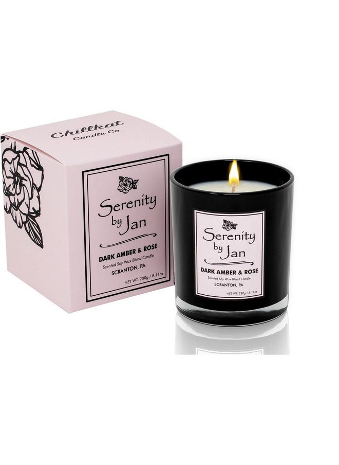 Chillkat Serenity by Jan Scented Candle, Dark Amber and Rose  - Image 1