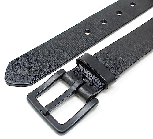 BC Belts Metal Free Full Grain Leather Belt - Hypoallergenic No Nickel and TSA Approved (Black-XXL) - Image 4