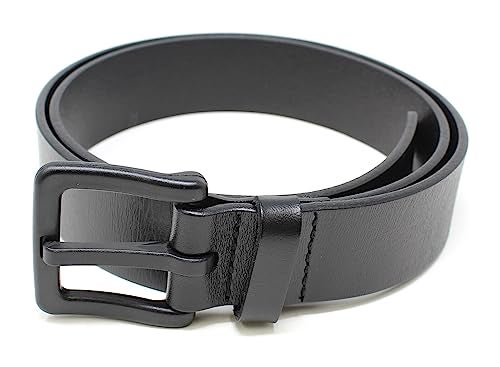BC Belts Metal Free Full Grain Leather Belt - Hypoallergenic No Nickel and TSA Approved (Black-XXL) - Image 3