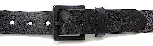 BC Belts Metal Free Full Grain Leather Belt - Hypoallergenic No Nickel and TSA Approved (Black-XXL) - Image 5