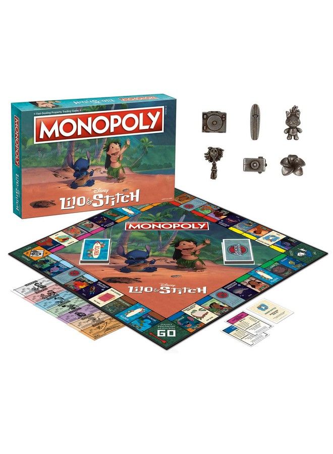 USAopoly مونوبولي: ديزني ليلو وستيتش؛ شراء وبيع وتبادل شخصيات من فيلم الرسوم المتحركة من إنتاج ديزني؛ لعبة مونوبولي الكلاسيكية؛ بضائع ليلو وستيتش المرخصة رسميًا - Image 3