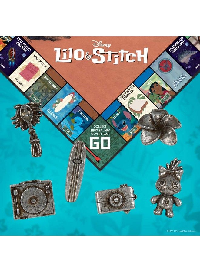 USAopoly مونوبولي: ديزني ليلو وستيتش؛ شراء وبيع وتبادل شخصيات من فيلم الرسوم المتحركة من إنتاج ديزني؛ لعبة مونوبولي الكلاسيكية؛ بضائع ليلو وستيتش المرخصة رسميًا - Image 5