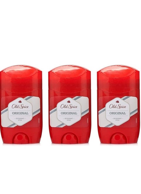 Old Spice THREE PACKS of Original Deodorant/Stick