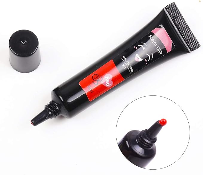 DouborQ Nail Stamping Polish Gel 8ML Nail Art UV Gel Polish For Nail Stamper Plate 12 Colors 12 ColorsSet - Image 5