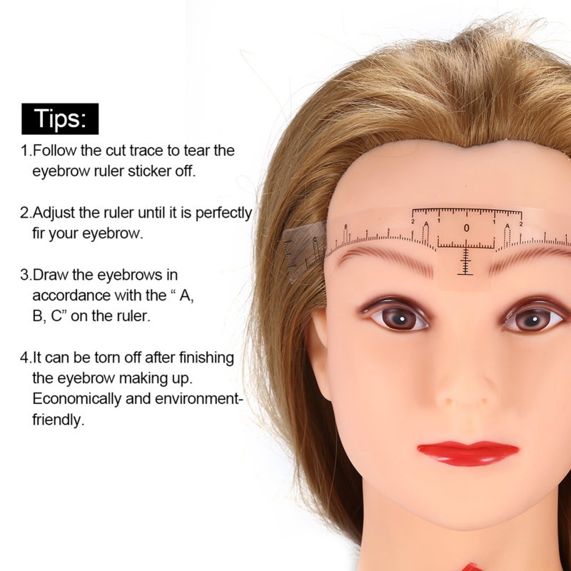 Disposable Eyebrow Stencil: 50-Pack Non-Toxic Skin-Safe Material - Easy To Stick & Tear Off Eyebrow Shaping Tool for Beginner Eyebrow Makeup, Home & Salon Use - Image 2