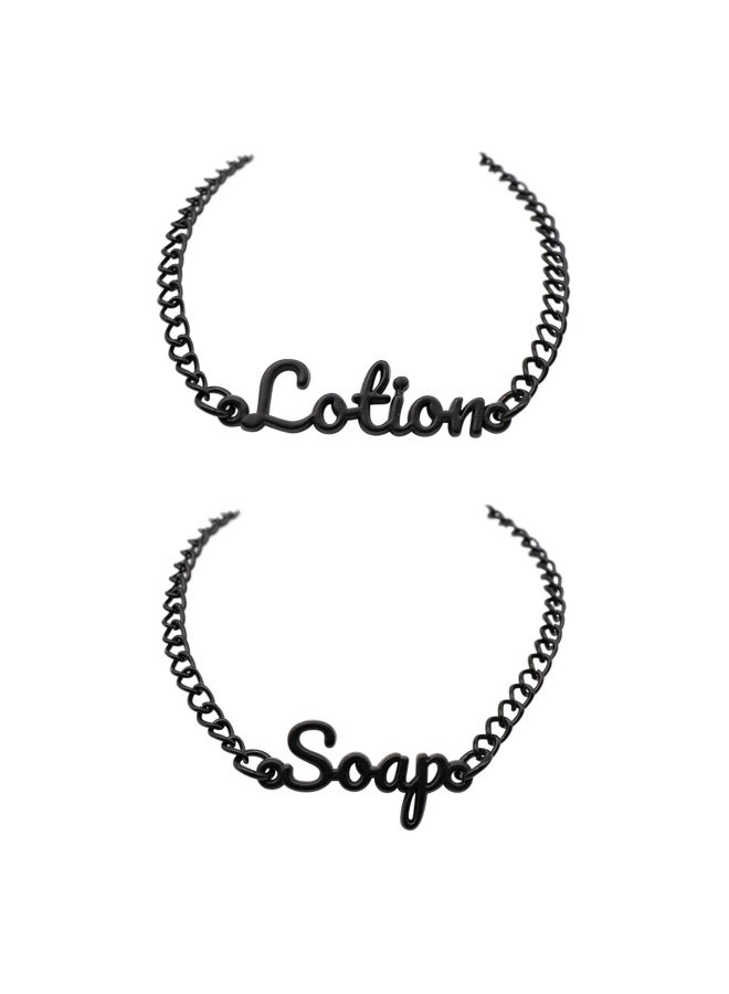 Soap And Lotion Label Tags Rust Resistant Black - Image 1