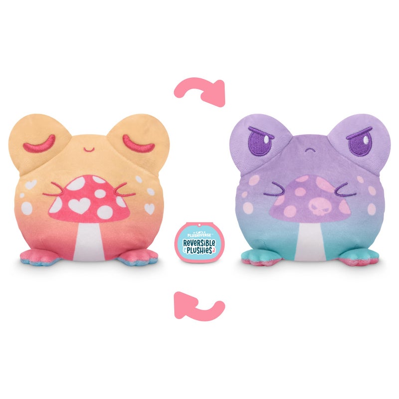 TeeTurtle Reversible 4" Frog Plushie - Mystical Mushroom - Cute Kawaii Soft Plush - Image 3