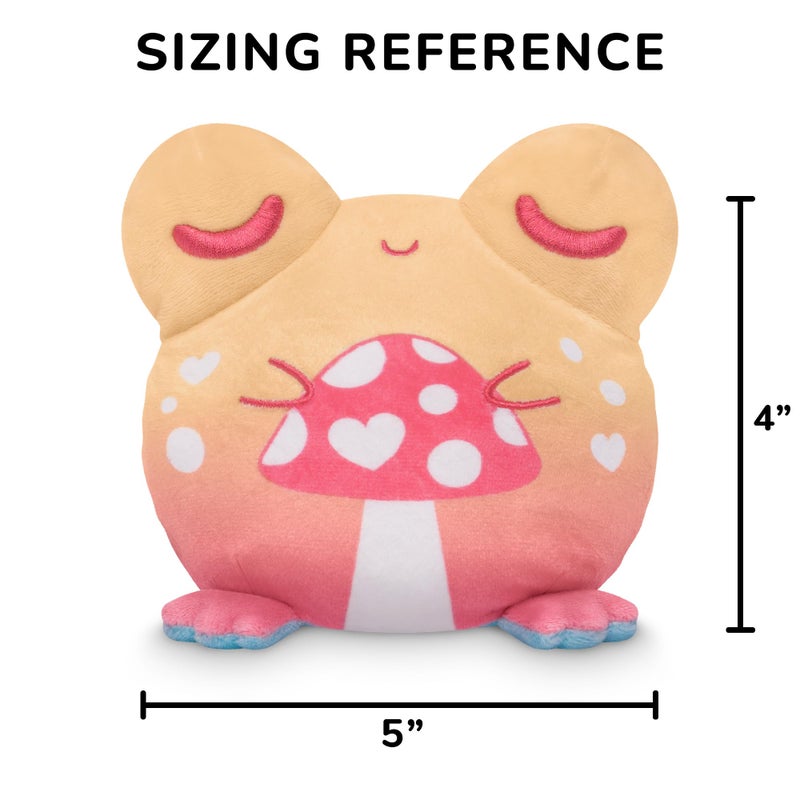 TeeTurtle Reversible 4" Frog Plushie - Mystical Mushroom - Cute Kawaii Soft Plush - Image 4
