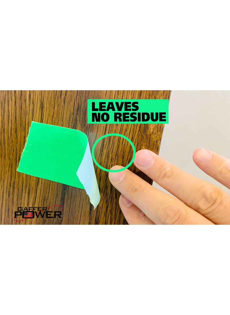 Gaffer Power Real Professional Grade Gaffer Tape| USA Made | No Residue | Non-Reflective | Multipurpose |Weather Resistant | Heavy-Duty | Green Fluorescent, 2 in X 30 Yds  - Image 3