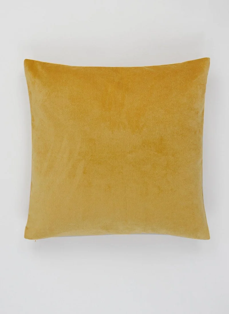 Matalan Ochre Large Soft Velour Cushion (55cm x 55cm)