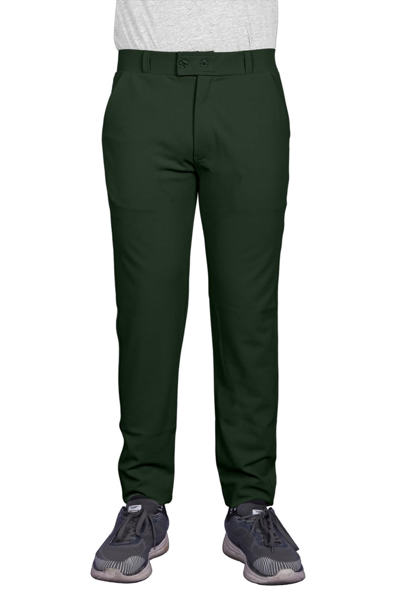 HARSHAD KUMAR & CO Men's Lycra Formal Trousers, Dress Pants (42, Olive) - Image 2