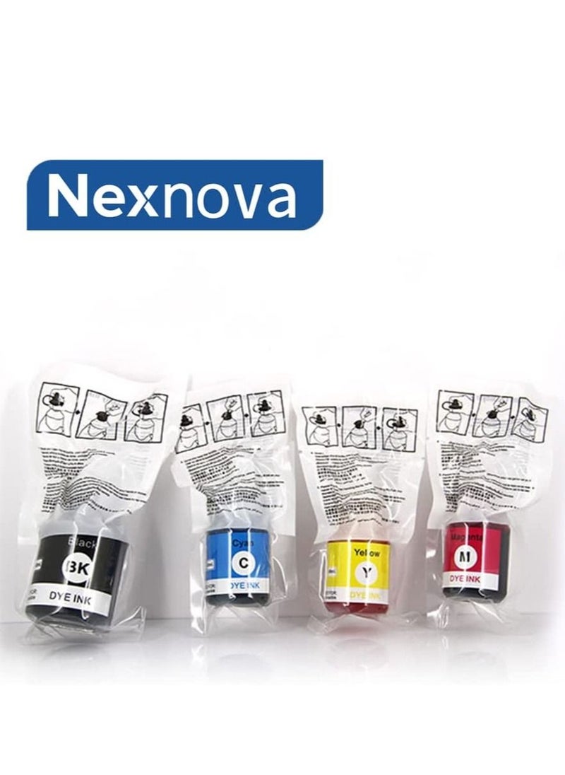 NexNova - BT6000 BT5000 Ink for Brother Ink Tank 4-Color (Black Cyan Magenta Yellow) Printers Refill for DCP - T300 T500W T700W T310 T510W T710W MFC - T800W T810W T910W T4500DW - Image 1