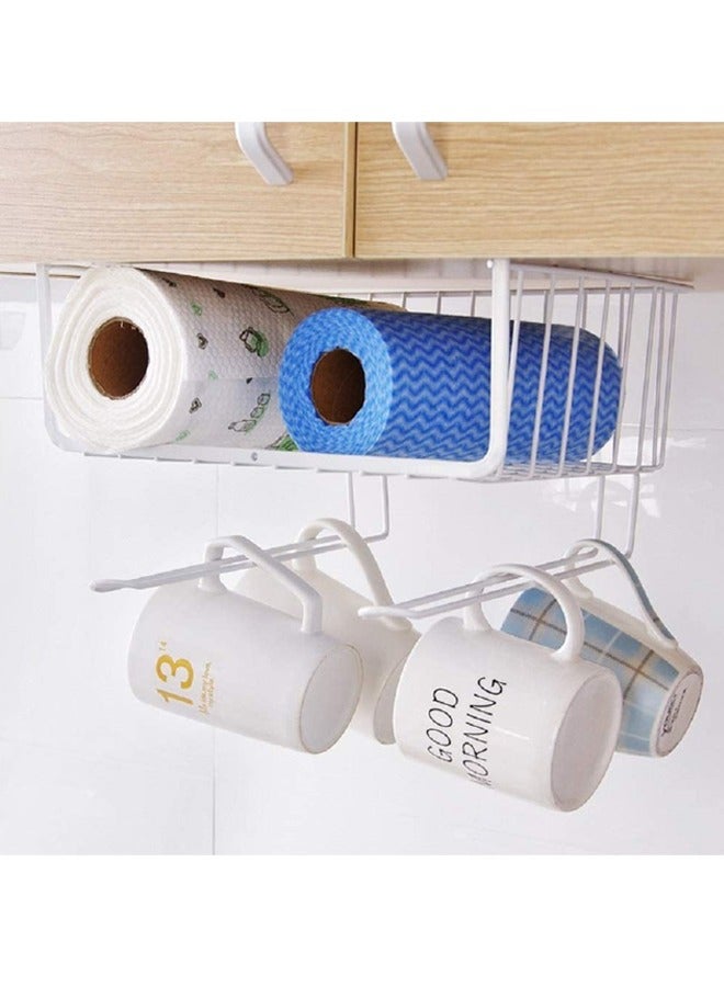 Maisan Over The Shelf Holder Basket White - Image 3