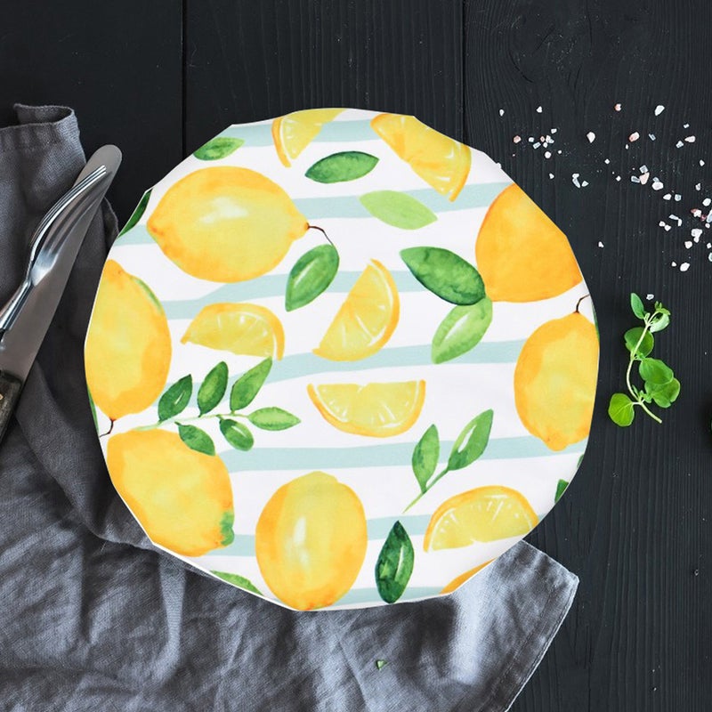 3 Sets Reusable Bowl Covers Elastic Cord Fabric Stretched Bowl Cover Lids - Image 5