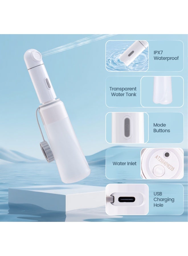 ستار لين دش محمول مع خزان سعة 350 مل، شاتاف محمول للسفر مع شاحن كهربائي من نوع USB-C، دش يدوي محمول قابل للشحن للاستخدام الشخصي وتنظيف ما بعد الولادة - Image 3