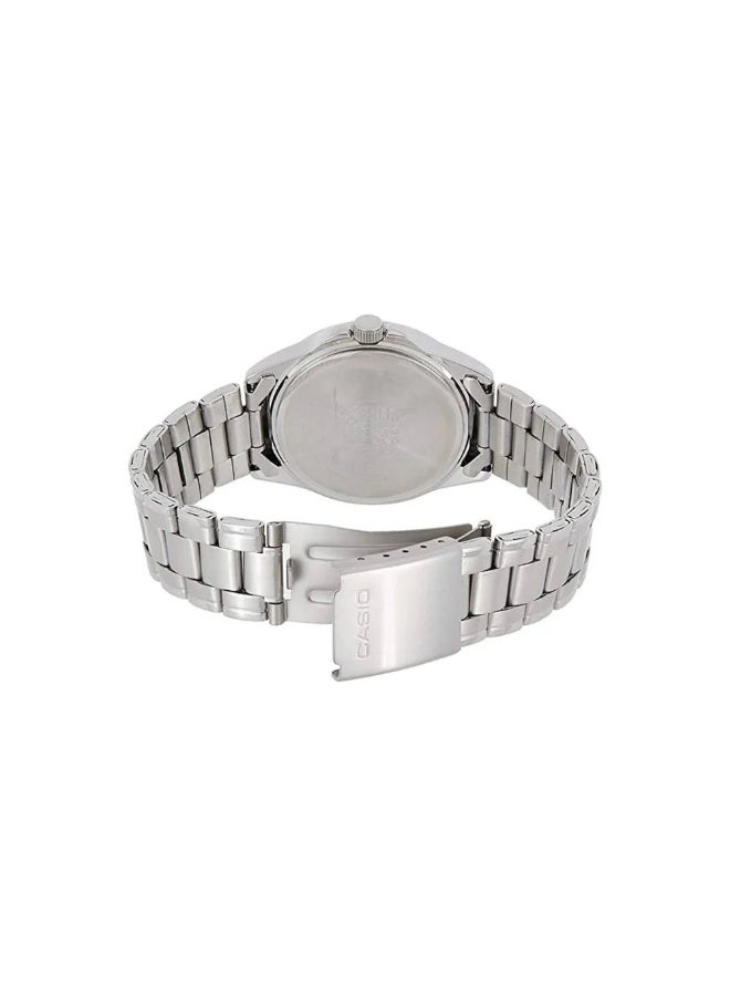 كاسيو ساعة كاسيو MTP-1215A-1A تناظرية للرجال – قرص أسود، سوار ستانلس ستيل فضي، تصميم كلاسيكي يومي - Image 2