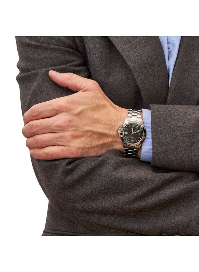 كاسيو ساعة كاسيو MTP-1215A-1A تناظرية للرجال – قرص أسود، سوار ستانلس ستيل فضي، تصميم كلاسيكي يومي - Image 3