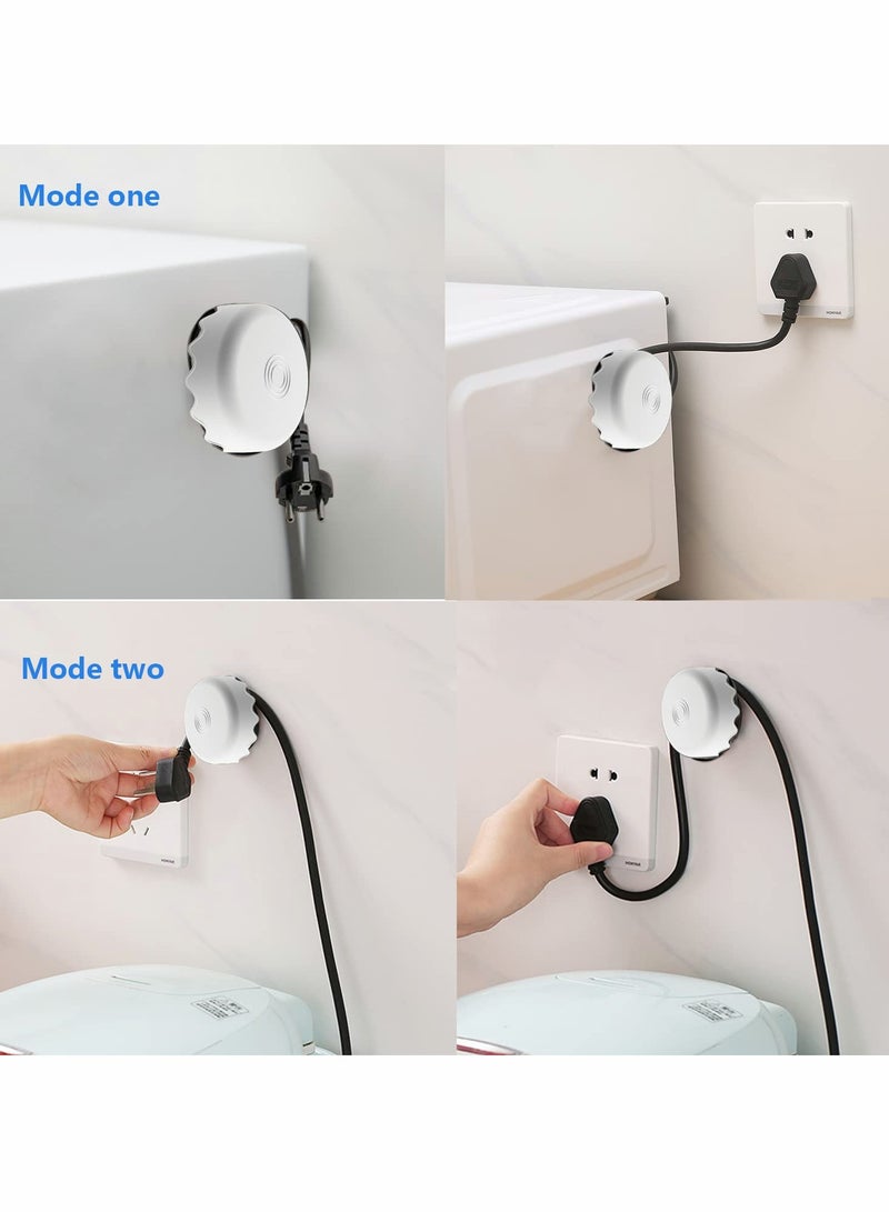 SOLARAE Small Appliance Power Cord Winder, 2 piece Kitchen Plug Organizer for Bathroom Rv to Keep the Desktop Clean and Tidy White - Image 2