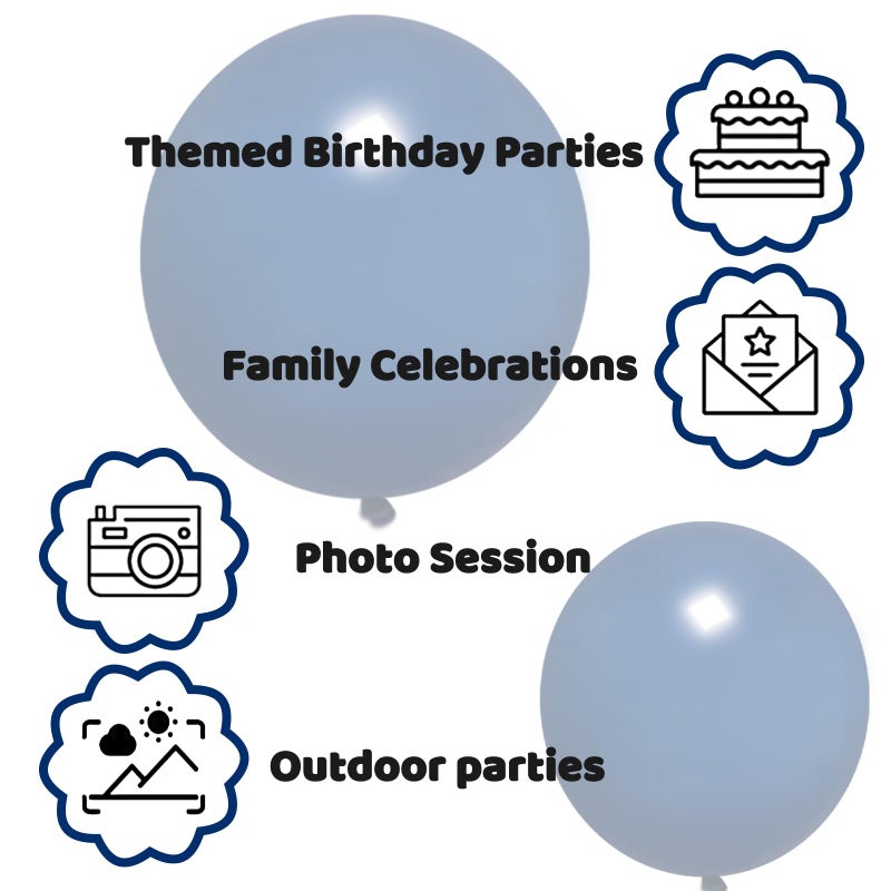 KUULBELA 110pcs Navy Blue Balloon 12 Inch, Navy Blue Latex Balloon for Birthday Party Baby Shower Wedding(with 2 Ribbons). - Image 4