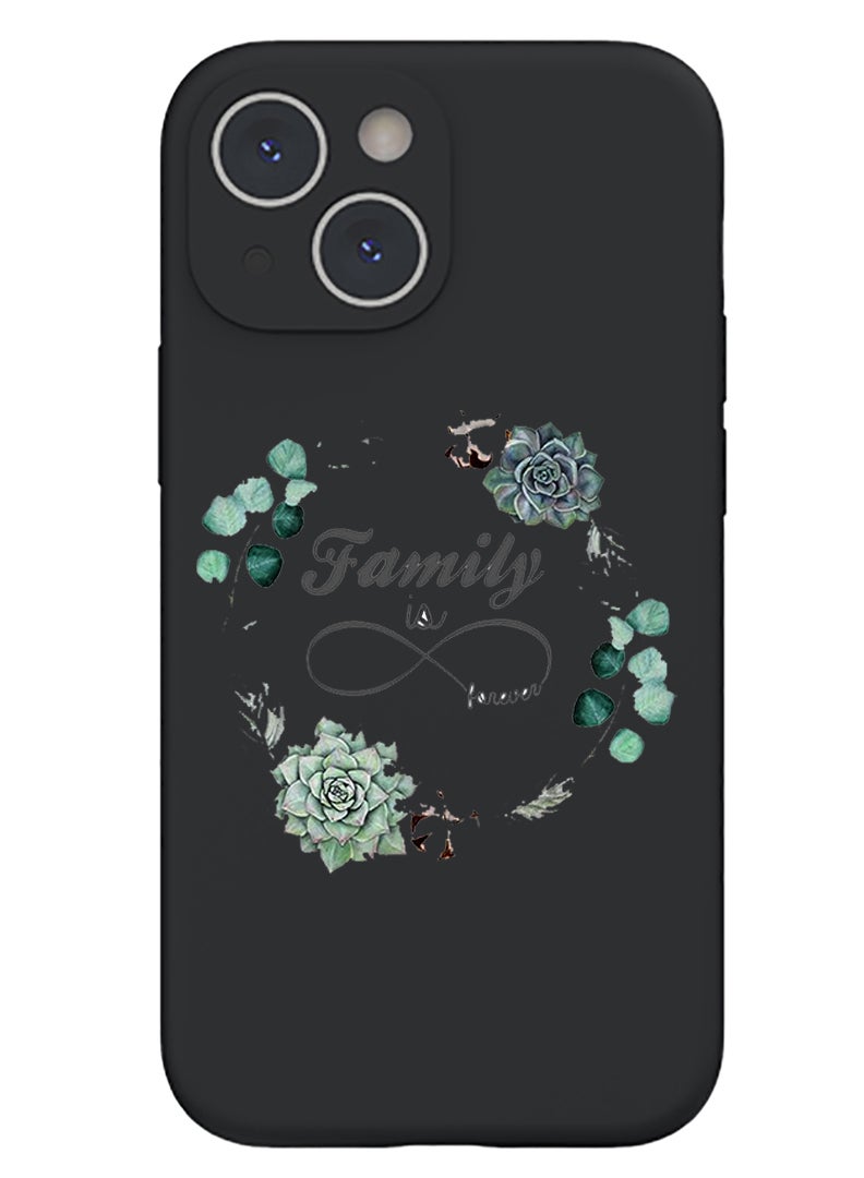 Theodor Protective Slim Fit Case Liquid Silicone Cover with Full Body Protection Anti-Scratch Shockproof Case For iPhone 13 Black  - Flying cardio copy - Image 1